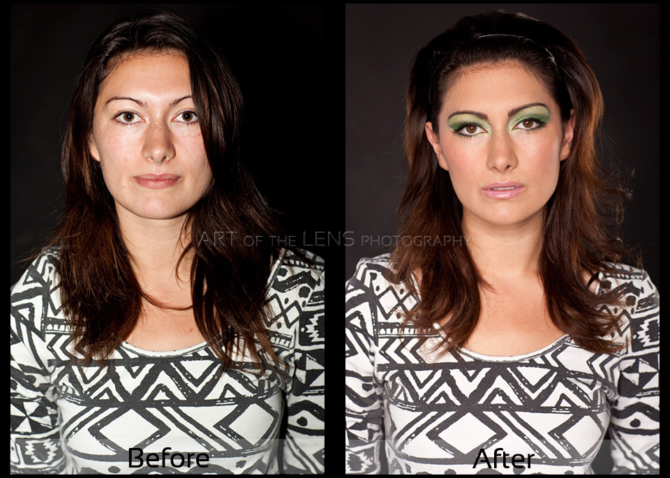 Before and After make-up Sara Stone Art of the Lens beauty photography