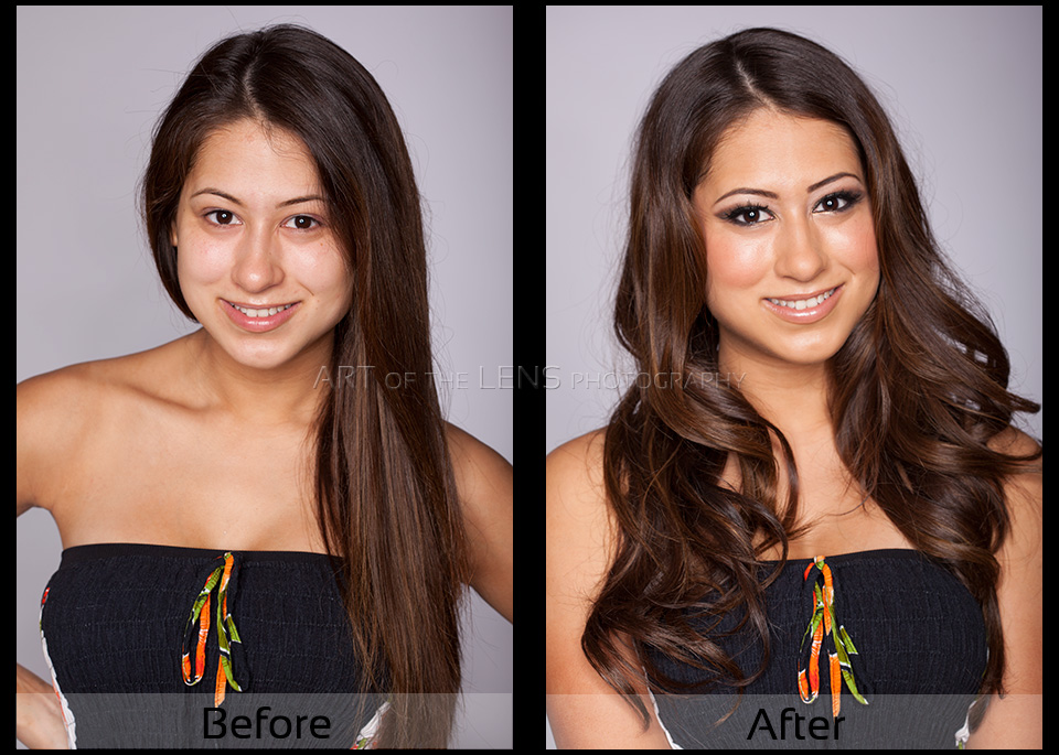 Before and After Make-up Sara